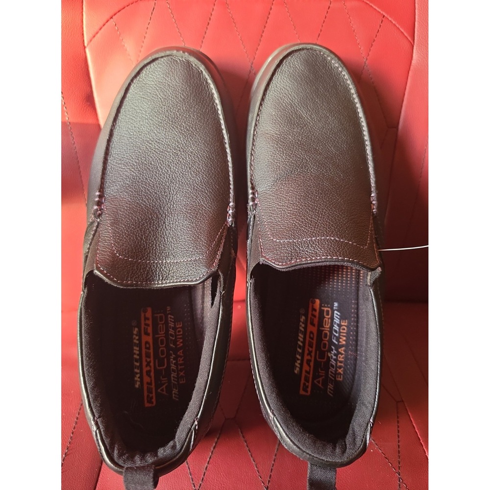 Men's Skechers Slip-on Shoes, Extra Wide Fit, Air Cooled, Memory Foam,Black 10.5